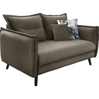 2-Sitzer INOSIGN "Lazio", braun, B:162cm H:97cm T:110cm, 100% Polyester;Wendekissen: 100% Polyester, Sofas, inklusive 1 Stk. Wende- und 1 Stk. Zierkissen