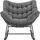 Tectake Schaukelstuhl Tami Polyester 93 x 89 x 99,5 cm Grau