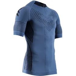 X-Bionic Laufshirt Twyce Race Shirt (enganliegend) kurzarm slateblau/schwarz Herren