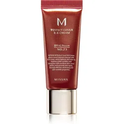 Missha M Perfect Cover BB Creme mit sehr hohem UV-Schutz kleine Packung Farbton No. 23 Natural Beige SPF 42/PA+++ 20 ml