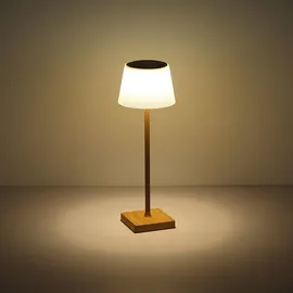 GLOBO Tischleuchte Holzoptik Braun