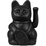 DONKEY Lucky Cat Mini Black - Schwarze Winkekatze, Maneki Neko, 9,8 cm groß