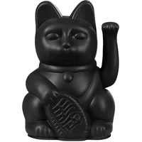 DONKEY Lucky Cat Mini Black - Schwarze Winkekatze, Maneki Neko, 9,8 cm groß