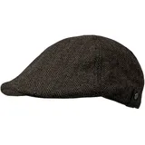 WEROR Flatcap Herren – Schirmmütze Schiebermütze Cap mit Schirm - Mütze mit Baumwollfutter – Fischgrät - WEROR-405.1 (62, 63, Braun) - 62-63
