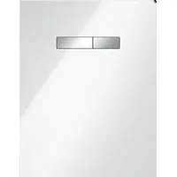 TECE TECElux WC-Betätigungsplatte manuell Glas weiß glänzend,Tasten Chrom