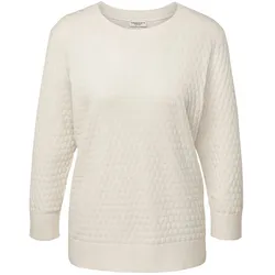 Tchibo - Strickpullover mit Struktur - Damen - Gr. M - creme
