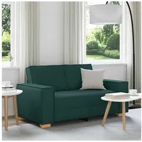LuxusKollektion Schlafsofa Sofa 2 Sitzer Stoff Schlaffunktion Schlafcouch 120 cm Dunkelgrün grün