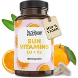 yes vegan Sun Vitamins D3 + K2 Kapseln 180 St.