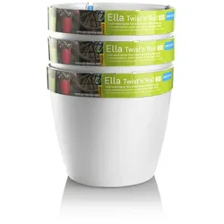 8x Übertopf Ella Rollen Blumenkübel Pflanzenbox Kräutergefäß Garten Dekoration