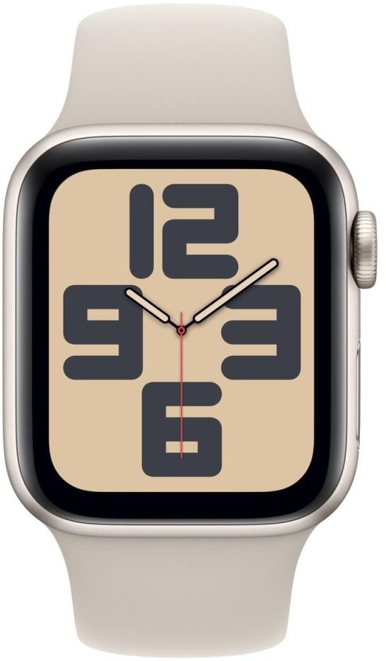 Apple Watch SE (GPS) 40mm Aluminiumgehäuse polarstern, Sportband polarstern (Größe M/L)