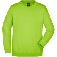 James & Nicholson Sweatshirt Rundhals JN040, lime-grün, Größe 4XL