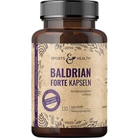 Baldrian Forte - 120 Kapseln Baldrian Hochdosiert - Vegan - Allergenfrei - Stark - 250 mg Baldrian pro Tagesdosierung - inkl. 350 mg Bio Ashwagandha Pulver - mit Melatonin - Baldrian Tabletten...