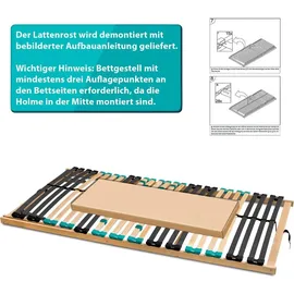 Coemo Lattenrost DRÖMSON 28 Federleisten Kopfteil verstellbar 90 x 200 cm