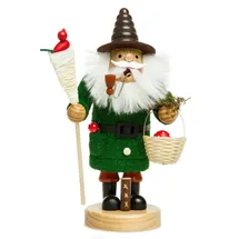 SIKORA RM-A Räuchermännchen aus Holz 3 Größen Verschiedene Motive, Farbe/Modell:A31 grün - Waldschrat, Höhe in cm:Höhe ca. 19.5 cm
