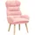 vidaXL Relaxsessel Polyester 69 x 74 x 93 cm Rosa mit Kissen