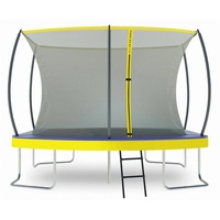 Zero Gravity Gartentrampolin oval/rechteckig, inkl. Leiter & Sicherheitsnetz, TÜV zert., 3 Größen:, 305 x 213 cm, 366 x 244 cm, 457 x 366 cm schwarz