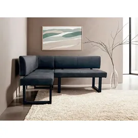 byLIVING Eckbank Vancouver/Vintage Mikrofaser anthrazit/Metall Gestell schwarz ¦ Maße cm B: 181,5, H 86