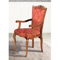 JVmoebel Stuhl, Lehnstühle Klassische Stühle Esszimmer Italienische Möbel Holz rot