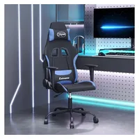 VidaXL Gaming Chair Schwarz und Blau Stoff 3143718