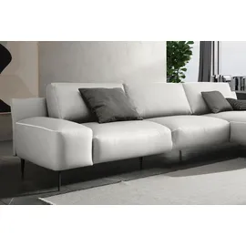 Designwerk Eckcouch Leder 3-Sitzer Weiß