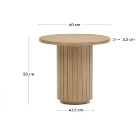 Natur24 Beistelltisch Beistelltisch Licia 60 x 60 x 50 cm Mangoholz Wohnzimmer