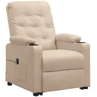 vidaXL Aufstehsessel Creme Stoff