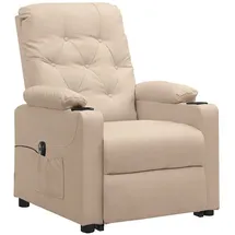 vidaXL Aufstehsessel Creme Stoff