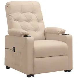 vidaXL Aufstehsessel Creme Stoff