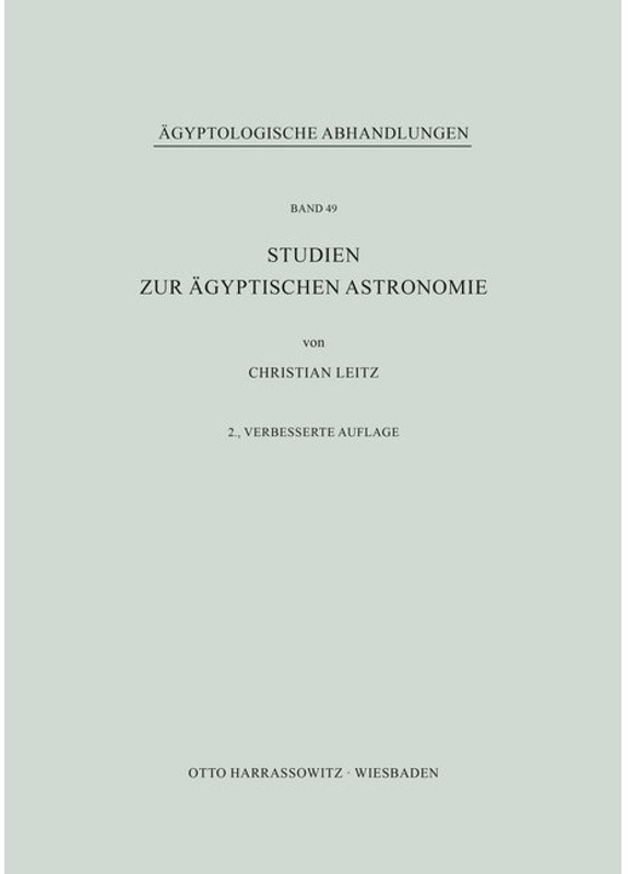 Studien Zur Ägyptischen Astronomie - Christian Leitz, Kartoniert (TB)