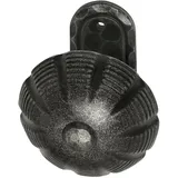 halcö Türknopf Fest Vernietet Zierrosette Oval Schwarz