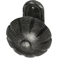 halcö Türknopf Fest Vernietet Zierrosette Oval Schwarz