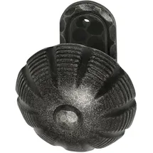 halcö Türknopf Fest Vernietet Zierrosette Oval Schwarz