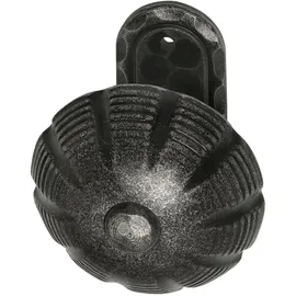 halcö Türknopf Fest Vernietet Zierrosette Oval Schwarz