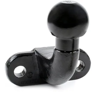 Wiltec Anhängerkupplung mit 50 mm Kugelkopf, 3,5 t Zugkraft, Anhängevorrichtung aus Gussstahl für Pkw Lkw Traktor, 2 Loch Anschraubplatte