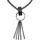FIRETTI Y-Kette Rough Rings grau / Metall