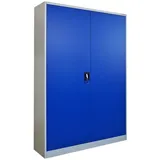 Proregal ELEPHANT Flügeltürschrank 180x120x40 cm Blau/Grau