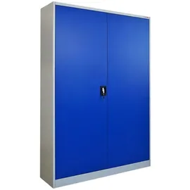 Proregal ELEPHANT Flügeltürschrank 180x120x40 cm Blau/Grau