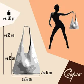 CASPAR Modell No.767 Shopper Wildleder Cognac