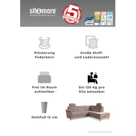 Home Affaire Wohnlandschaft Mikrofaser 5-Sitzer Grau
