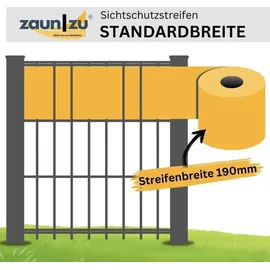 zaunzu® Sichtschutzstreifen 26 m braun Rattan
