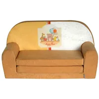 FORTISLINE Kindersitzgruppe Kindersofa "MINI" Kindercouch zum Aufklappen W386 gelb