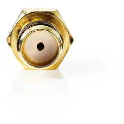 Nedis SMA Adapter - SMA-Buchse Reverse Polarity - SMA-Buchse - Vergoldet - 50 Ohm - Gerade - Kupfer - Gold - 2 Stück - Box