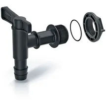 Prosperplast Zubehör für Wassertank – Wasserhahn CANTAP, Abmessungen (mm) 150 x 40 x 160, Farbe Schwarz