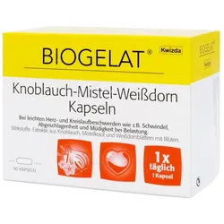 BIOGELAT KNOBLAUCH-MISTEL-WEISSDORN Kapseln 90 Stück