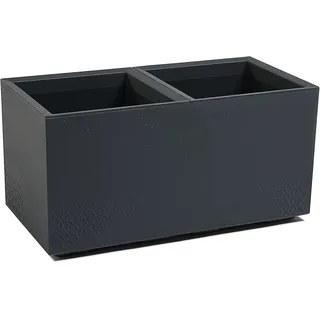 Ondis24 Pflanzkübel Beton 80 Caro Rollen 100% recycled anthrazit