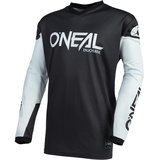 O'Neal | Motocross-Trikot | Enduro MX | Atmungsaktives Material, gepolsterter Ellenbogenschutz, Passform für maximale Bewegungsfreiheit | Element Threat | Erwachsene | Schwarz Weiß | Größe XL