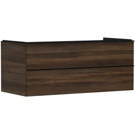 Hansgrohe Waschtischunterschrank 2 Auszüge 118 x 54 x 5,5 cm Nussbaum Dunkel