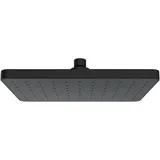 Wenko Automatic Clean Regenduschkopf, Anti-Kalk Funktion, eckiger Brausekopf mit automatischem Reinigungssystem, belebende Regenwasserdusche, Duschbrause 25 x 17 cm im Industrie-Flair, ABS Schwarz