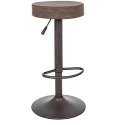 Barhocker Piper 2er-Set aus Kunstleder, Braun