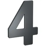 BASI | Hausnummer 4 Stahl Anthrazit Haus Nummer Vier